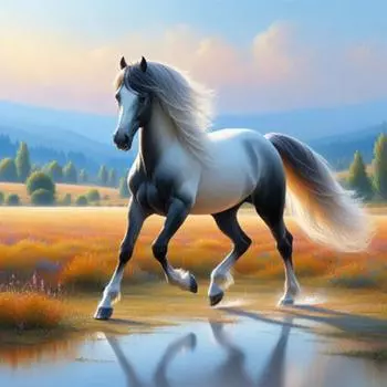 5D DIY Полный Круглый Дрель Алмазная Картина Лошадь Набор Домашний Декор Искусство Ремесло 40x40см Z254