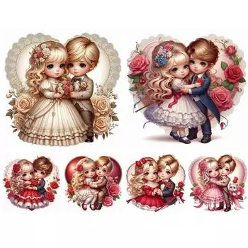 5D DIY Полный Круглый Дрель Алмазная Картина Пара Набор Домашний Декор Искусство Ремесло 40x40 см ZSH1516