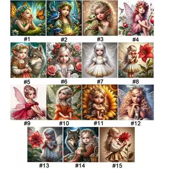 5D DIY Полный Круглый Дрель Алмазная Картина Девочка Набор Домашний Декор Искусство Ремесло 40x40см ZSH1473