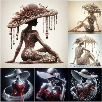 5D DIY Полный Круглый Дрель Алмазная Картина Дамский Набор Домашний Декор Искусство Ремесло K2088