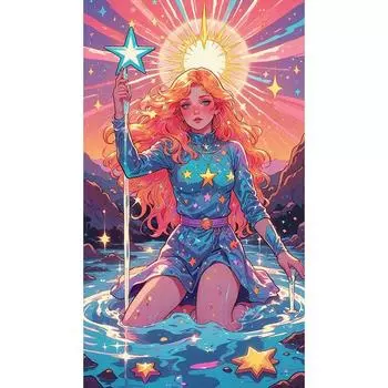 5D DIY Полный Круглый Дрель Алмазная Картина Девочка Набор Домашний Декор Искусство Ремесло 40x70см U