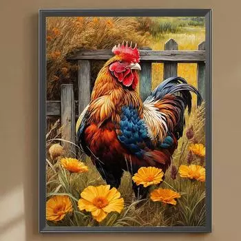 5D DIY Полный Круглый Дрель Алмазная Картина Петух Набор Домашний Декор Искусство Ремесло30x40см CHINA