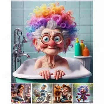 5D DIY Полный Круглый Дрель Алмазная Картина Девочка Набор Домашний Декор Искусство Ремесло