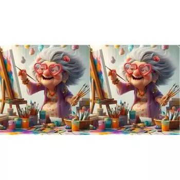 5D DIY Полный Круглый Дрель Алмазная Картина Бабушка Набор Домашний Декор Искусство Ремесло40x40см