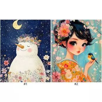 5D DIY Полный Круглый Дрель Алмазная Картина Мультфильм Набор Домашний Декор Искусство 40x50см Z232