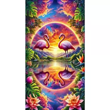 5D DIY Полный Круглый Дрель Алмазная Картина Животное Набор Домашний Декор Искусство Ремесло 40x70см A10011