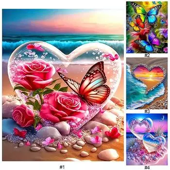 5D DIY Полный Круглый Дрель Алмазная Картина Сердце Набор Домашний Декор Искусство Ремесло E4127