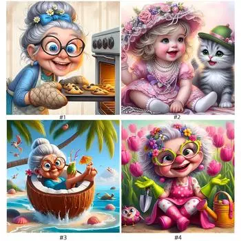 # 5D DIY Полный Круглый Дрель Алмазная Картина Девочка Набор Домашний Декор Искусство Ремесло ZSH808