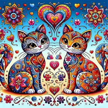 5D DIY Полный Круглый Дрель Алмазная Картина Кошка Набор Домашний Декор Искусство Ремесло ZSH971