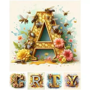 5D DIY Полный Круглый Дрель Алмазная Картина Буквы Набор Домашний Декор Искусство Ремесло w4241