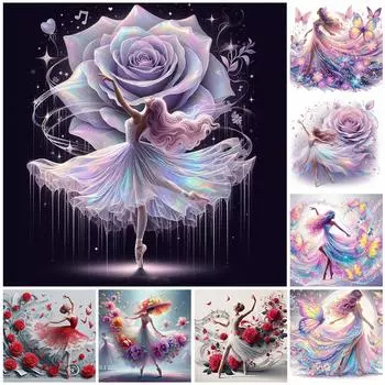 5D DIY Полный Круглый Дрель Алмазная Картина Девочка Набор Домашний Декор Искусство Ремесло w4233