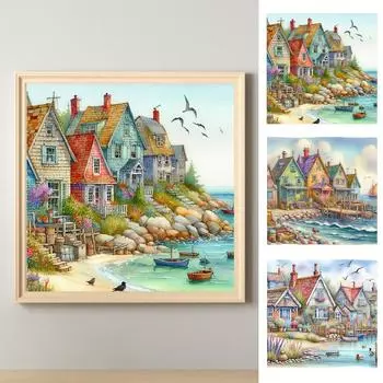 5D DIY Полный Круглый Дрель Алмазная Картина Дом Набор Домашний Декор Искусство Ремесло 40x40см K2126