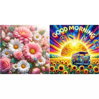 5D DIY Полный Круглый Дрель Алмазная Картина Цветок Набор Домашний Декор Искусство Ремесло ZSH1019