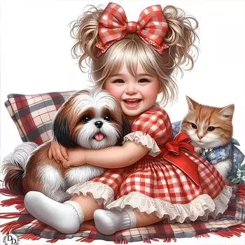 5D DIY Полный Круглый Дрель Алмазная Картина Девочка Набор Домашний Декор Искусство Ремесло ZSH826