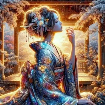 5D DIY Полный Круглый Дрель Алмазная Картина Девочка Набор Домашний Декор Искусство Ремесло 40x40см