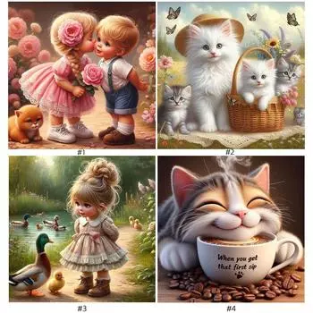 5D DIY Полный Круглый Дрель Алмазная Картина Мультфильм Набор Домашний Декор Искусство Ремесло # sz5491