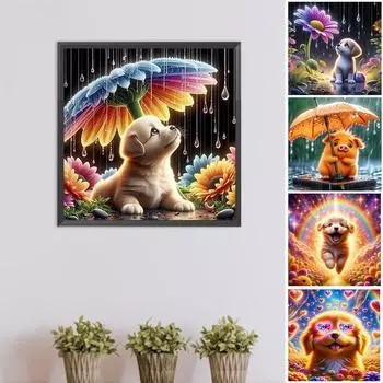 5D DIY Полный Круглый Дрель Алмазная Картина Собака Свинья Набор Домашний Декор Искусство Ремесло AU w4021