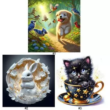 5D DIY Полный Круглый Дрель Алмазная Картина Животное Набор Домашний Декор Искусство Ремесло 30x30 см ZSH1423