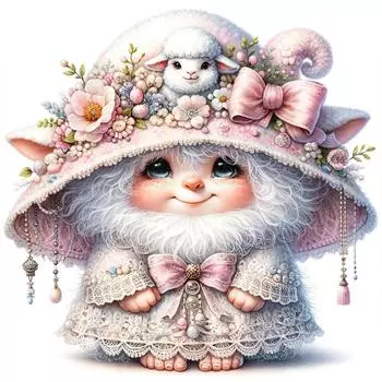 5D DIY Полный Круглый Дрель Алмазная Картина Гном Набор Домашний Декор Искусство Ремесло BJ142