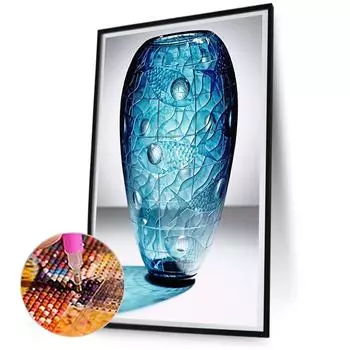 5D DIY Полный Круглый Дрель Алмазная Картина Ваза Набор Домашний Декор Искусство Ремесло 30x50см A10031