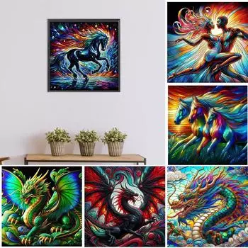 5D DIY Полный Круглый Дрель Алмазная Картина Животное Набор Домашний Декор Искусство Ремесло # BJ196