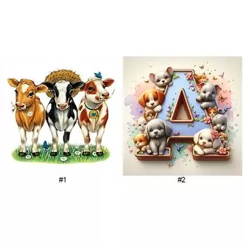 5D DIY Полный круглый дрель Алмазная картина Животный комплект Домашний декор Художественное ремесло ZSH1194