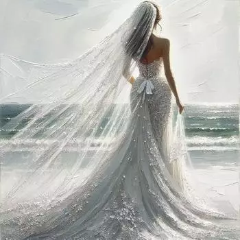 - 5D DIY Полный Круглый Дрель Алмазная Картина Девочка Набор Домашний Декор Искусство Ремесло 30x30см