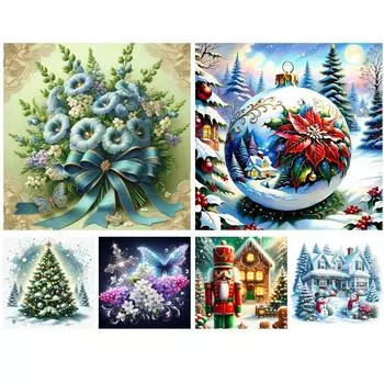 5D DIY Полный Круглый Дрель Алмазная Картина Рождественский Набор Домашний Декор Искусство Ремесло A9561