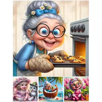 5D DIY Полный Круглый Дрель Алмазная Картина Девочка Набор Домашний Декор Искусство Ремесло ZSH808