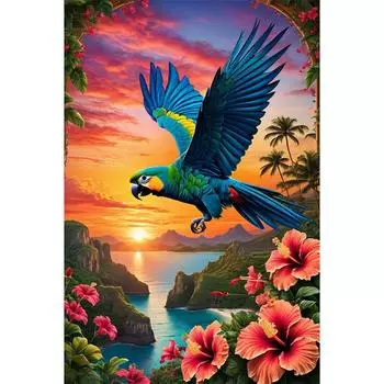 - 5D DIY Полный Круглый Дрель Алмазная Картина Животное Набор Домашний Декор Искусство Ремесло E3661