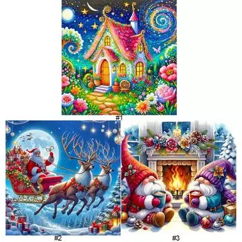 5D DIY Полный Круглый Дрель Алмазная Картина Рождественский Набор Домашний Декор Искусство Ремесло E4135