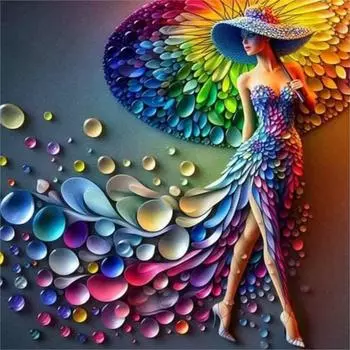 5D DIY Полный Круглый Дрель Алмазная Картина Девочка Набор Домашний Декор Искусство Ремесло K2074