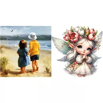 5D DIY Полный Круглый Дрель Алмазная Картина Детский Набор Домашний Декор Искусство Ремесло ZSH1003