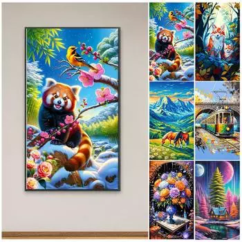 5D DIY Полный Круглый Дрель Алмазная Картина Животное Набор Домашний Декор Искусство Ремесло *Z w3902