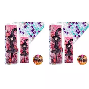 5D DIY Полный Круглый Дрель Алмазная Картина Ведьма Набор Домашний Декор Искусство Ремесло 30x90см