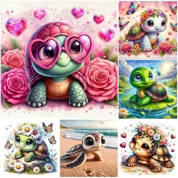 5D DIY Полный Круглый Дрель Алмазная Картина Морские Черепахи Набор Домашний Декор Искусство 30x30см sz6106