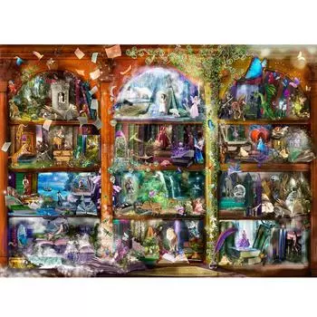 5D DIY Полный круглый дрель Фэнтези Сказочный пейзаж Алмазная картина Мозаика Вышивка Крестом 20X30CM