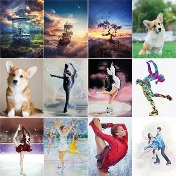 5D DIY полный круглый набор для алмазной живописи Алмазная вышивка крестом 3D мультфильм танцор и кошка украшение для дома Full Round 25X37.5CM