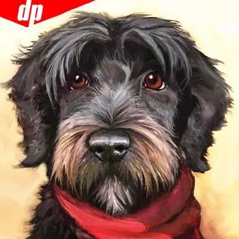 5D DIY Полный круглый животных Собака Алмазная картина Вышивка Продажа Алмазная мозаика Изображение 30x30