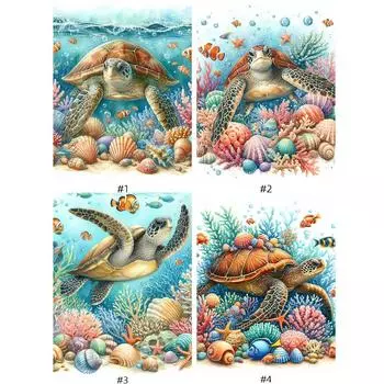 5D DIY Полный квадратный сверло Алмазная картина Морская черепаха Комплект Домашний Декор Искусство ZQA3933