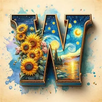 5D DIY Полный квадратный сверло Частичный AB сверло Алмазная картина Подсолнух Буквы AU A