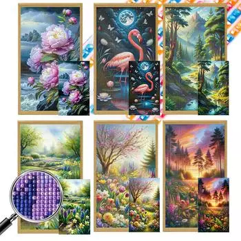 5D DIY Полный квадратный сверло Частичный AB сверло Алмазная картина Декорация Набор ZQA4823