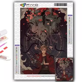 5D DIY японский стиль иллюстрации вышивка крестом стразы Алмазный рисунок вышивка мозаика домашний декор Full Round 20X30CM