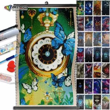 5D DIY Рамка Алмазная картина Часы Бабочка Животное Картина Стразы Алмазная мозаика Приморский серфер Девушка Вышивка Крестом Наборы для вышивки крестом Домашний декор
