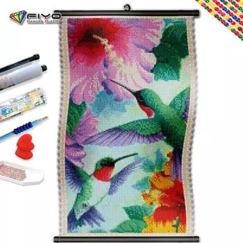 5D DIY Рамка Алмазная картина Цветочная вышивка Животное Птица Полный квадратный комплект мозаики Творческое хобби Домашний декор