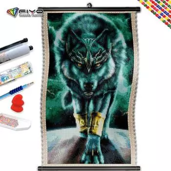 5D DIY Рамка Алмазная картина Дикий волк Вышивка животных Фотографии из стразов Полный квадратный мозаичный декор для дома