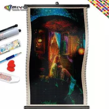5D DIY Рамка Алмазная картина Дом Девушка Мозаика Алмазная вышивка Мультфильм Портрет Стразы Ручной Работы Домашний Декор