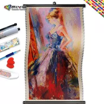 5D DIY Рамка Алмазная картина Картина маслом Девушка Полный квадрат Новое поступление Вышивка Портрет Мозаика Лодка Ручная работа Домашний декор