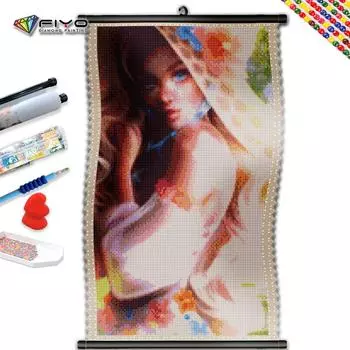 5D DIY Рамка Алмазная картина Красивая Девушка Алмазная Мозаика Мультфильм Портрет Весенняя Вышивка Домашний Декор Подарок