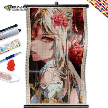 5D DIY Рамка Алмазная картина Красивая женщина Мозаика Мультфильм девушка Вышивка Полный комплект Изображение Стразы Изделия ручной работы Настенный декор